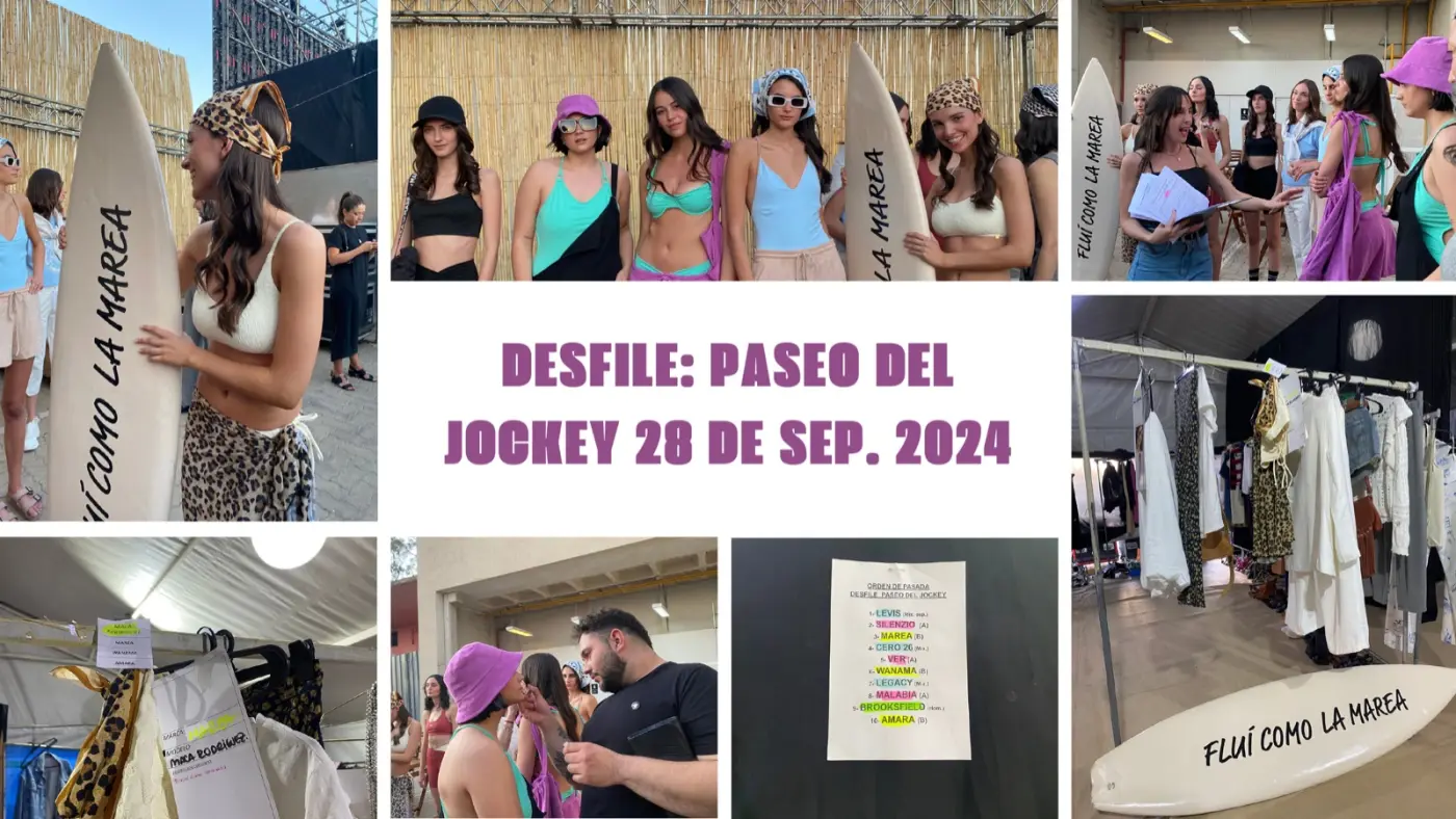 Marea — desfile Paseo del Jockey, backstage y looks